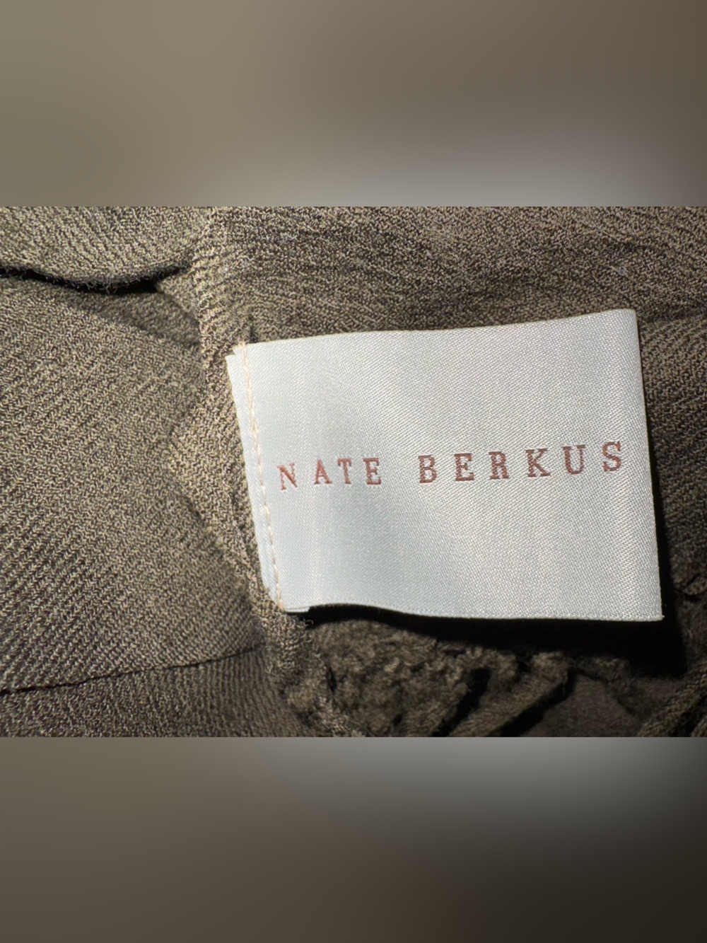 Nate Berkus Olive Green Fringe 100% wool throw vintage debut line - Picture 3 of 4